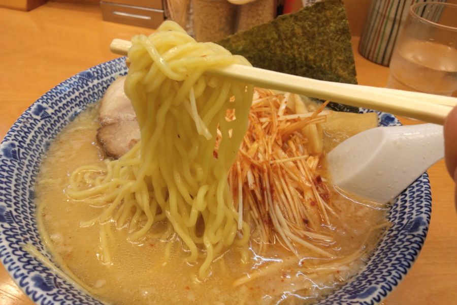 信州味噌辛しネギの麺