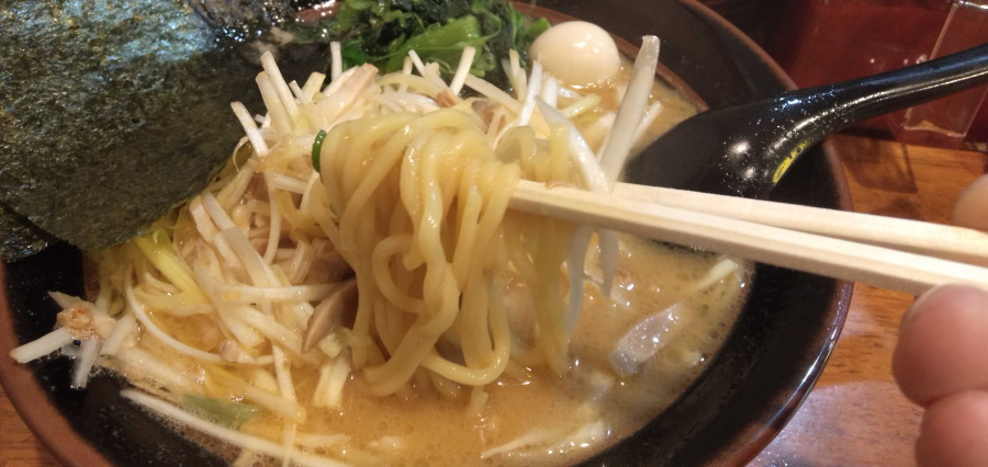 とんこつ醤油ネギラーメンの麺