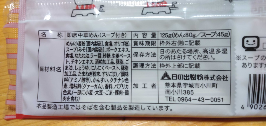 赤龍ラーメンのデータ