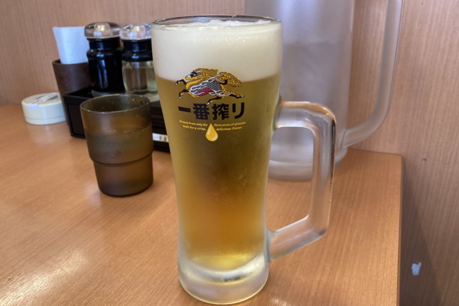 ビールで乾杯